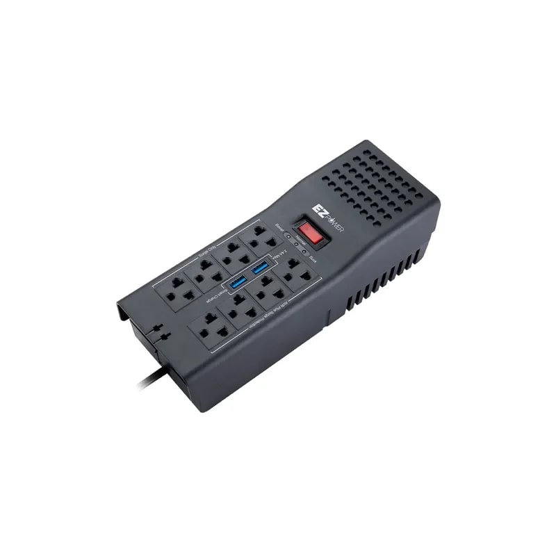 Regulador De Voltaje EZ Power 1200VA / 600W 8 Tomas + 2 USB 120V