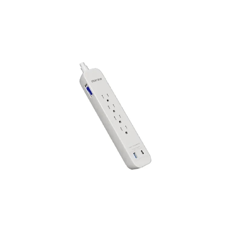 Regleta Forza Protector Tesión 1625W / 1000J, 4 slds, 1-USBA, 1-USBC, 120V / 240V