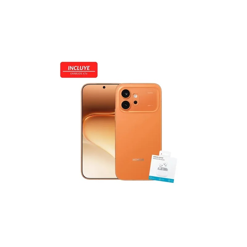 Celular Honor 600 8+256GB Naranja + Buds Honor X7E