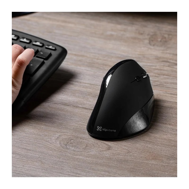 Mouse Klip Xtreme Inalambrico Vertical Negro