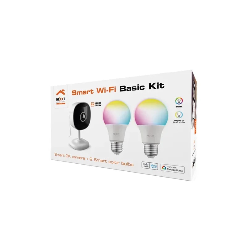 Cámara Smart WIFI Nexxt NHC-I710 2K Interior + 2 Focos LED Smart Color