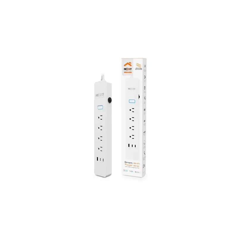 Regleta Nexxt Smart WIFI Protector Sobretension 4 Tomas 5-15R - 2 Usb-c - Usb-a