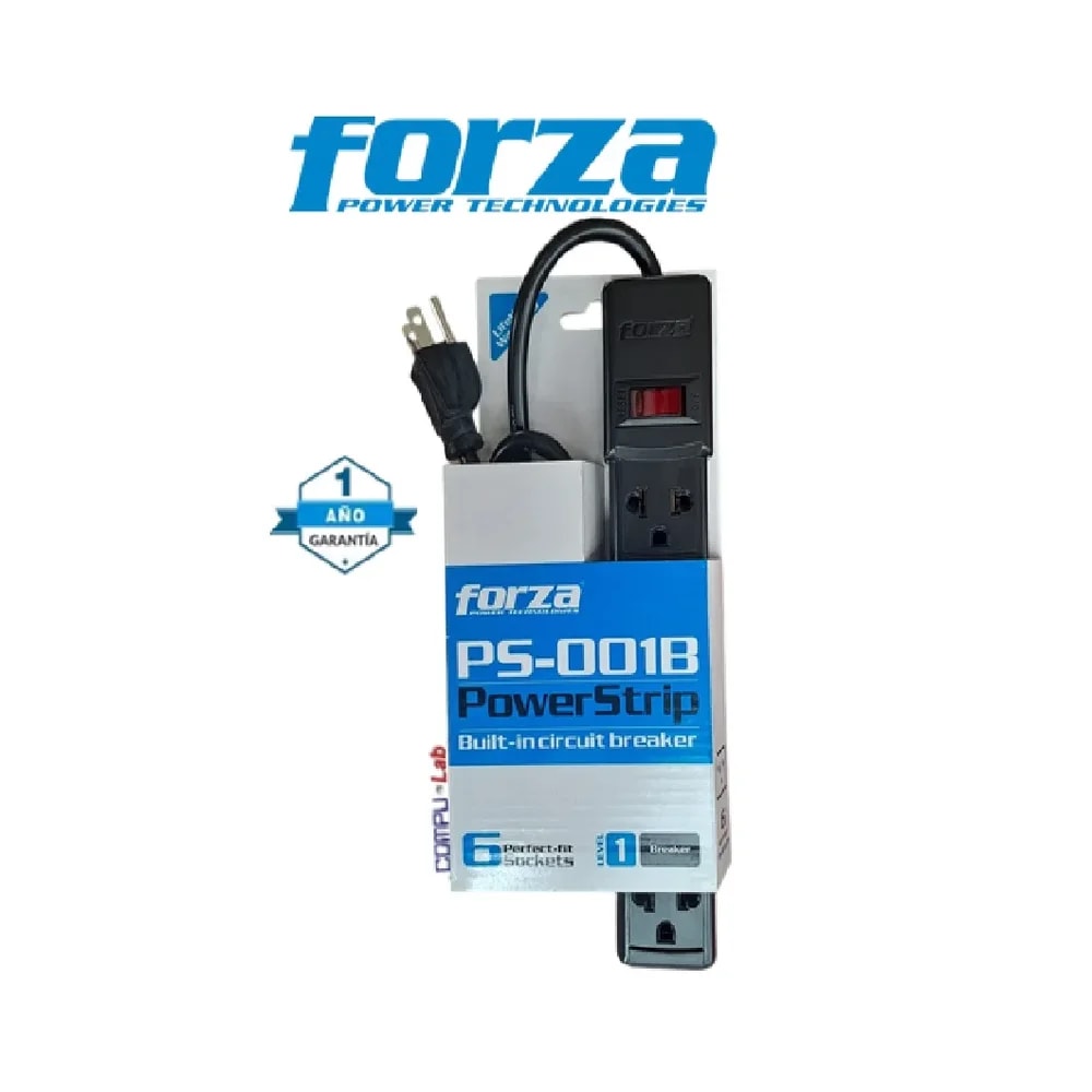 Regleta Forza 6 Tomas 110V - Supresor De Picos - 10Unidades