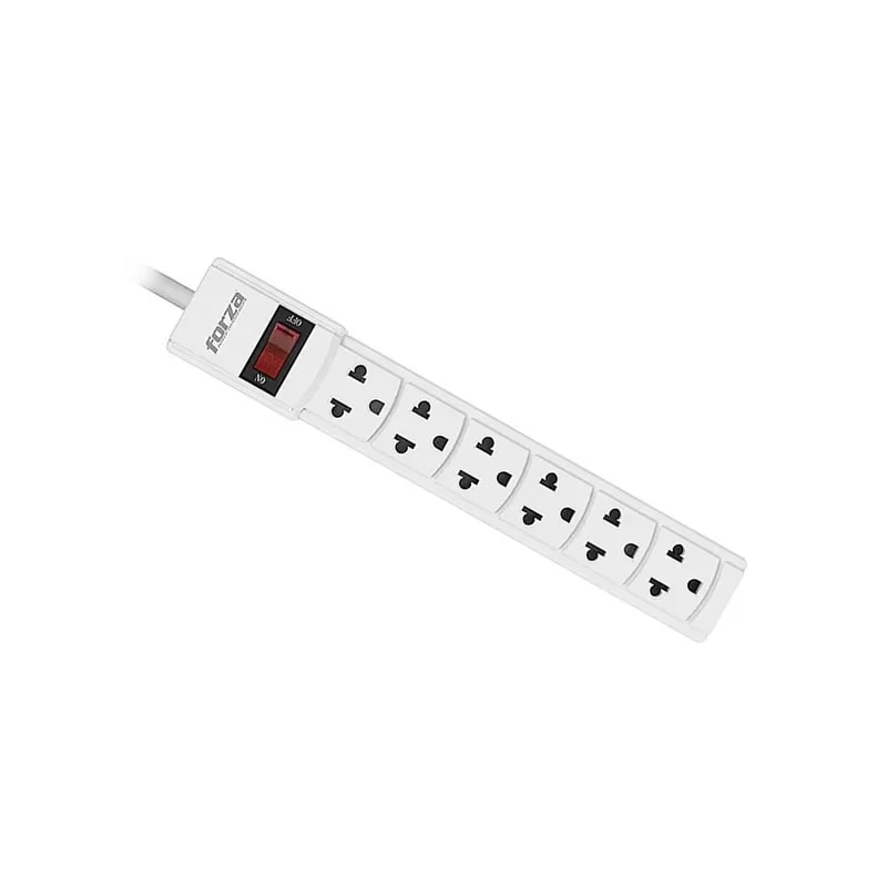 Regleta Forza 6 Salidas 110V Blanco X 10UND