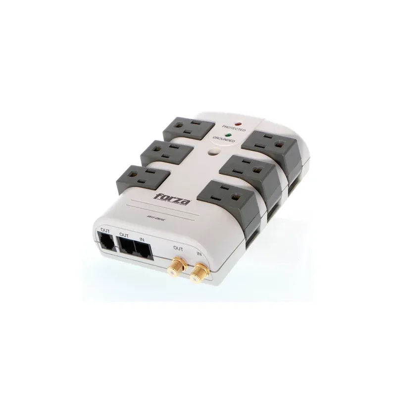 Protector De Voltaje Forza 2160J / 1800W 120V 6 Salidas Y Coaxial