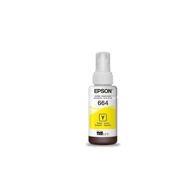 Botella De Tinta Epson T664420 Yellow 70ml -L210,L220,L380,L355,L375,L395,L495,L555,L575,L565,L1455