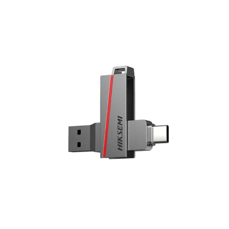 PEN Drive Hiksemi 128GB Dual SIM USB3.2 Y Tipo C Gris