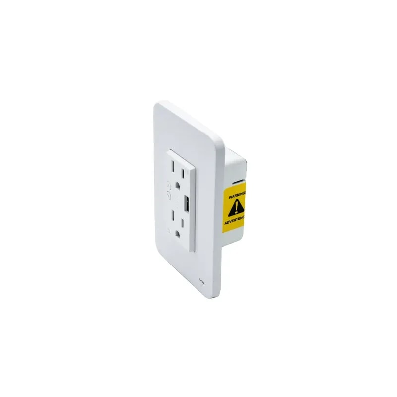 Tomacorriente VTA Empotrable Smart WIFI 2 Tomas 1 USB
