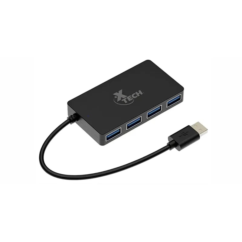 HUB USB Xtech 4 Puertos 3.0 - Negro