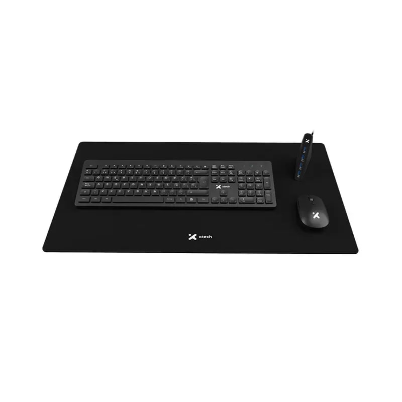 Teclado + Mouse Xtech Inalambrico Con Mouse PAD XL Y HUB USB 3.0 4 Puertos