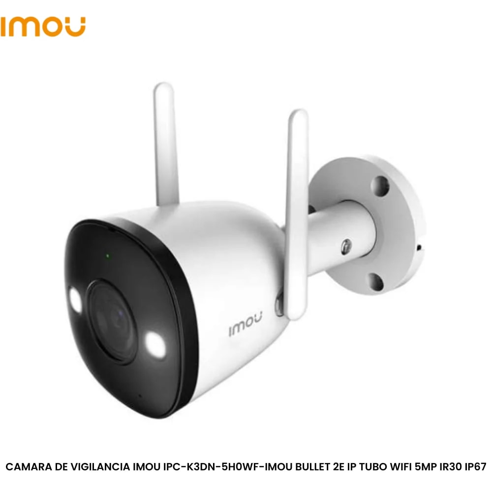 Bullet 2E 5mp.IMOU CAMARA IP WIFI + RJ45 TUBO BULLET 2E/5MP/2.8MM/H.265/IR 30M/FULL