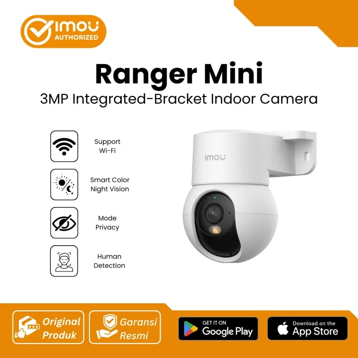 Cámara IP Mini Ranger POE De 3MP, Onvif, Full Color, Imou Sense, Detección De Humanos C Vehiculos