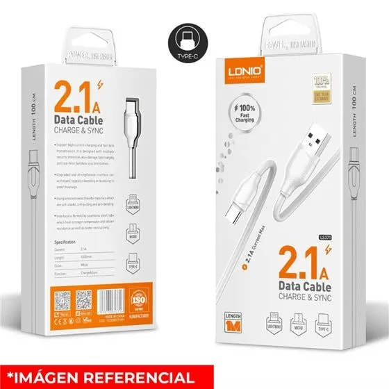 CABLE LDNIO LS372 TIPO C 2 MTS