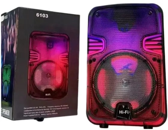 PARLANTE BT JBK-6103 RGB 6.1