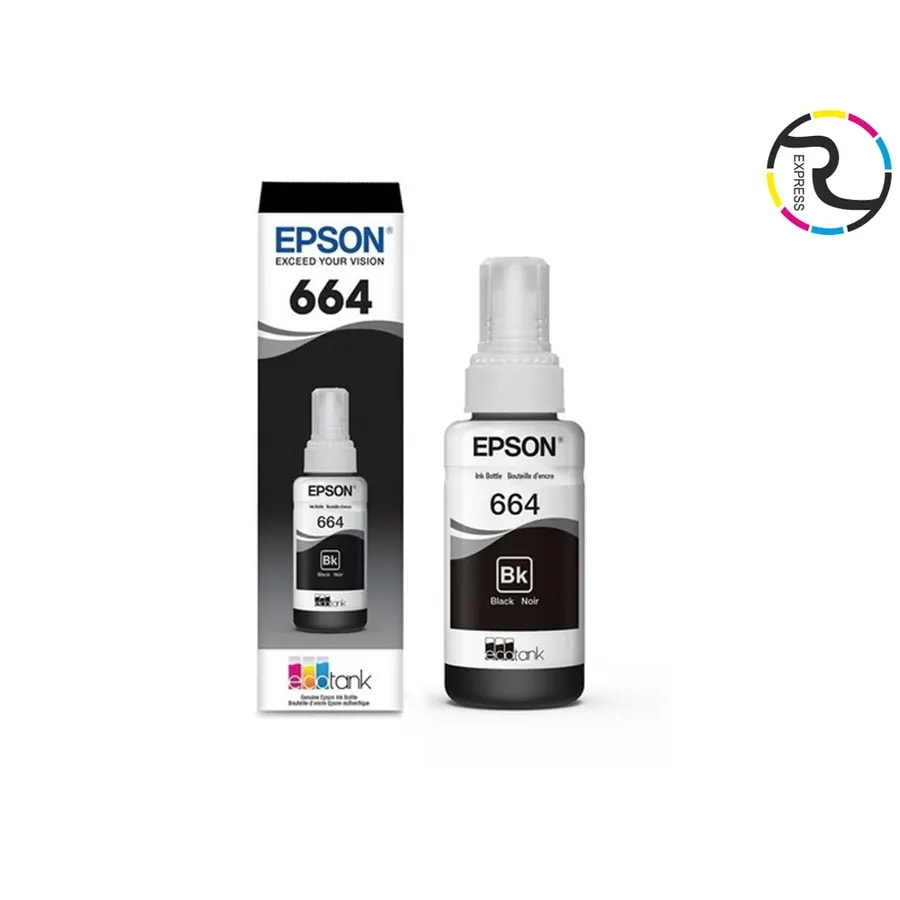 Tinta Epson 664 70ML Negra Impr L200 L110 L210 L350 L355 L555