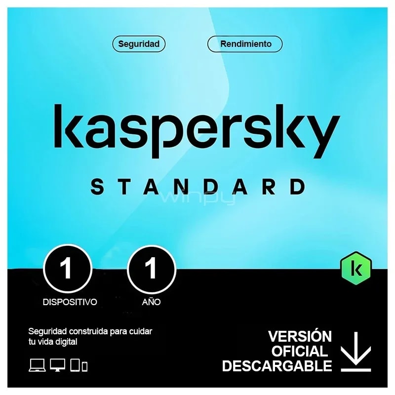 Licencia Antivirus Kaspersky Standard (serial Digital) Proteccion 12 Meses