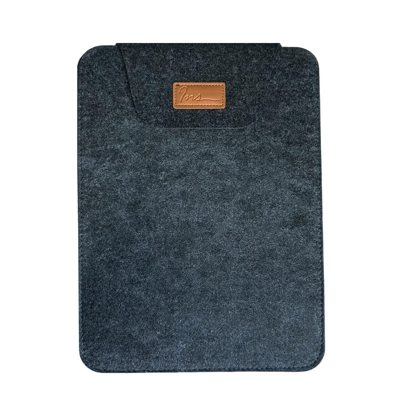 Estuche Fieltro Acrilico 14" LS216 Color Gris Oscuro