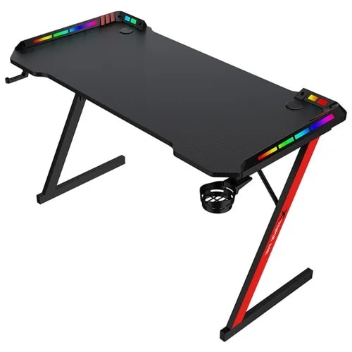 Open BOX Escritorio Gamer Xtrike ME DK-05 (con Detalle En La Esquina) RGB Superficie MDF Y Fibra