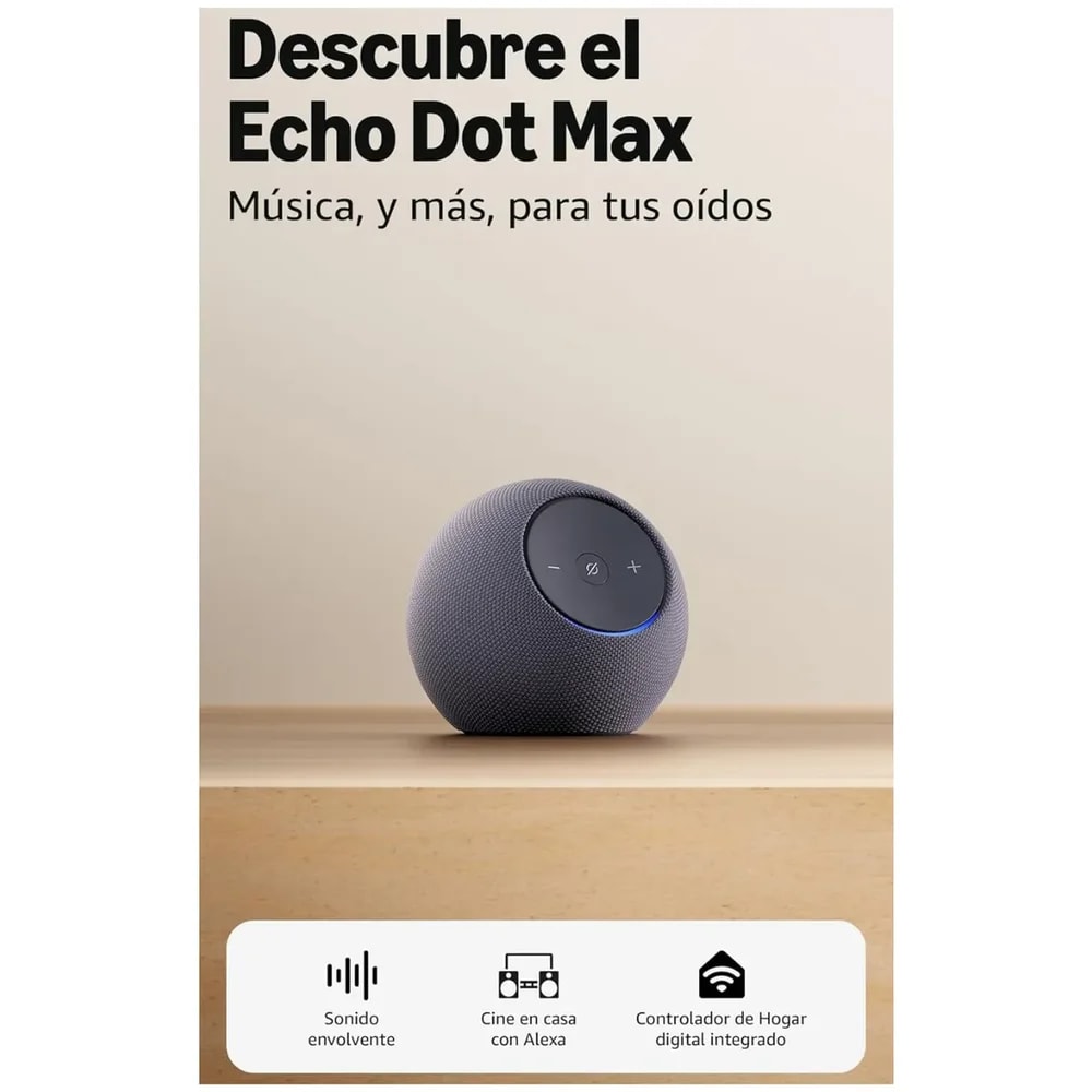 Asistente De VOZ Smart Alexa Amazon Echo DOT MAX Chip AZ3 HUB Smart Home Omnisense Sonido
