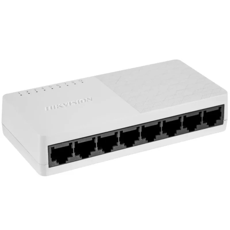 Switch Hikvision 8 Puertos 10/100MBPS Plug & Play DS-3E0108D-O