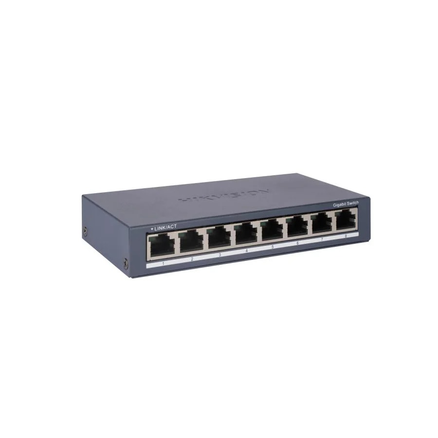 Switch Hikvision 8 Puertos Gigabit 16Gbps Metalico DS-3E0508-O