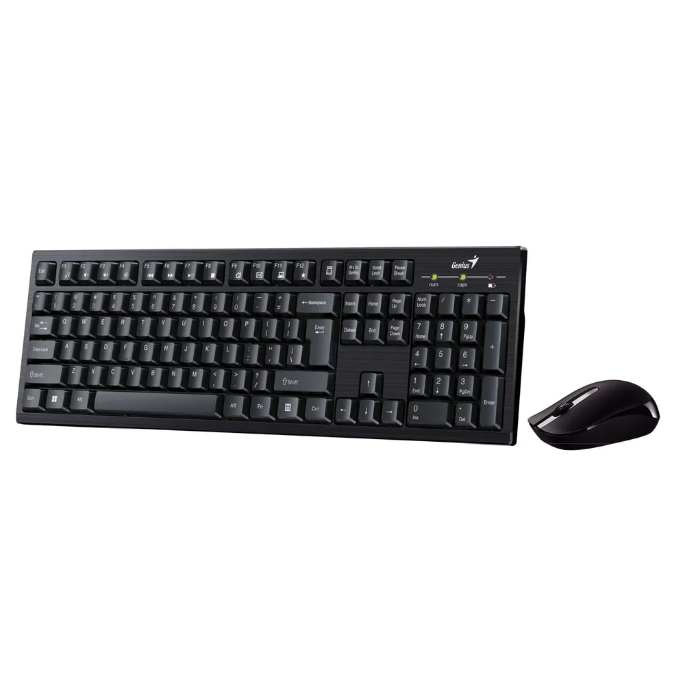 KIT Genius Tecl. Y Mouse KM-8101 BK Inalambrico AI Copilot / 1200 DPI 3 Bot. Pilas AA*1 / AAA*1