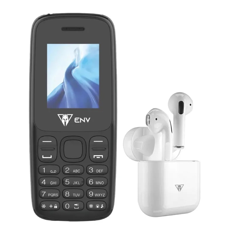 ENV Pixel 2G Dual Sim 1.8" LCD Negro Cam MP3 / MP4 Bat. Larga Duracion, Radio FM 1CENV153 Incl
