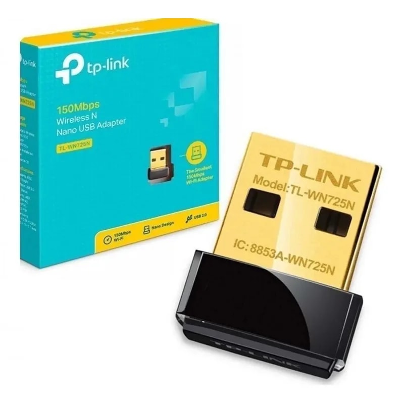 Adaptador WIFI TP-Link TL-WN725N 2.4GHZ 150MBPS USB 2.0