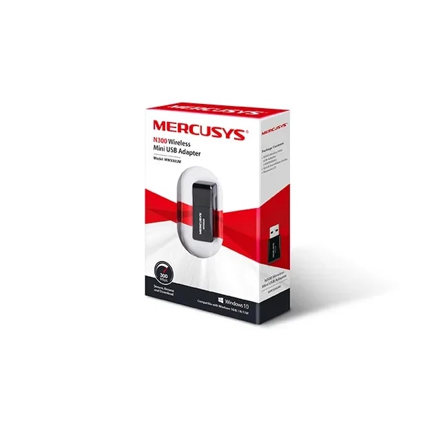 Adaptador WIFI Mercusys MW300UM 300MBPS 2.4GHZ USB 2.0
