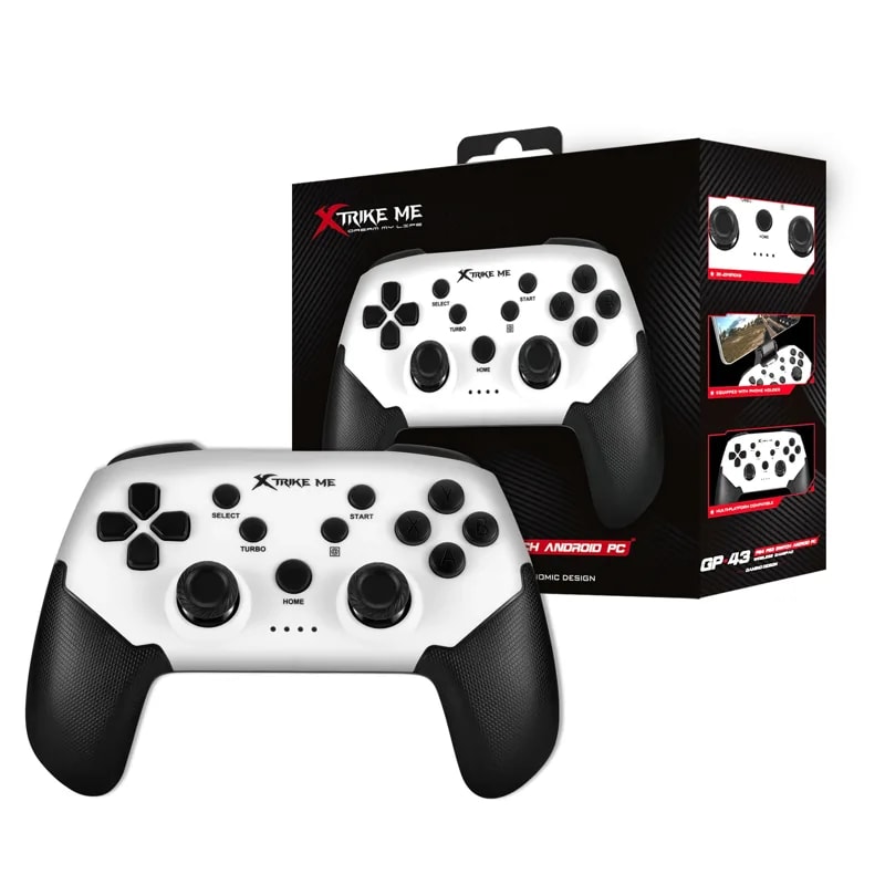 Gamepad Xtrike Me GP-43 Bt, PS4/3 N-Switch iOS Android Bat. 400MA Usb-c Clip Tlfno