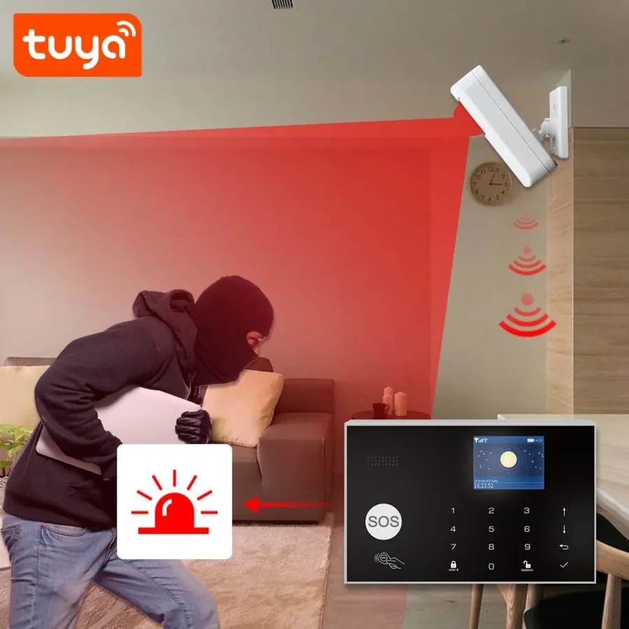 Sensor De Movimiento Tureon Inalambrico Infrarrojo Hasta 12M 433 MHz TUR-G30-PIR Tuya Smart