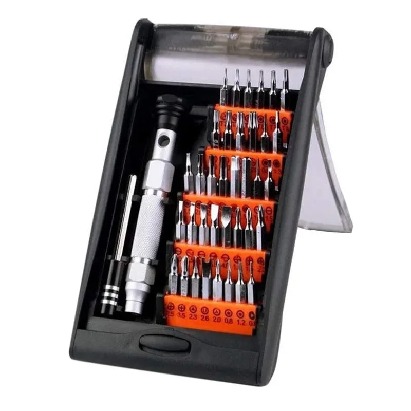 Kit Desarmador 38 Puntas Intercambiables Magneticas Cromo Vanadio