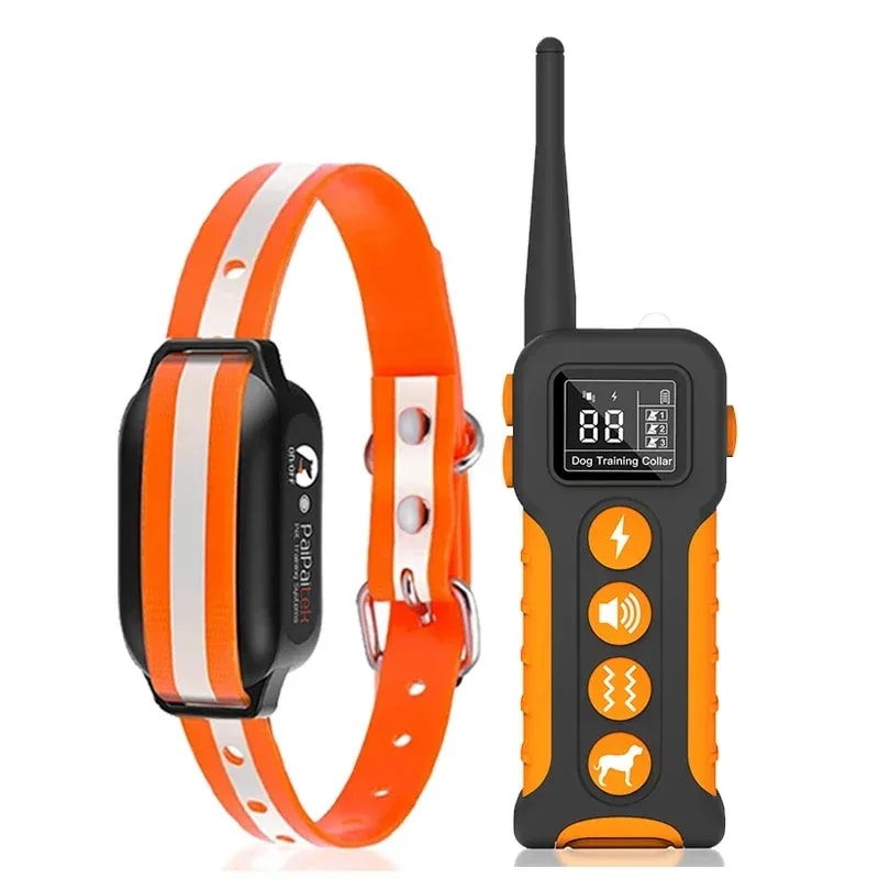 Collar De Entrenamiento Para Perros PD 518-1 Orange Modo: Sonido, Vibracion Regulable, Carga USB