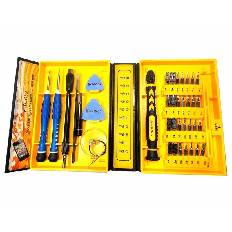 Kit De Herramientas Para Celulares, Camaras Laptops Etc Cr-v TOOL01 Color Negro Amarillo