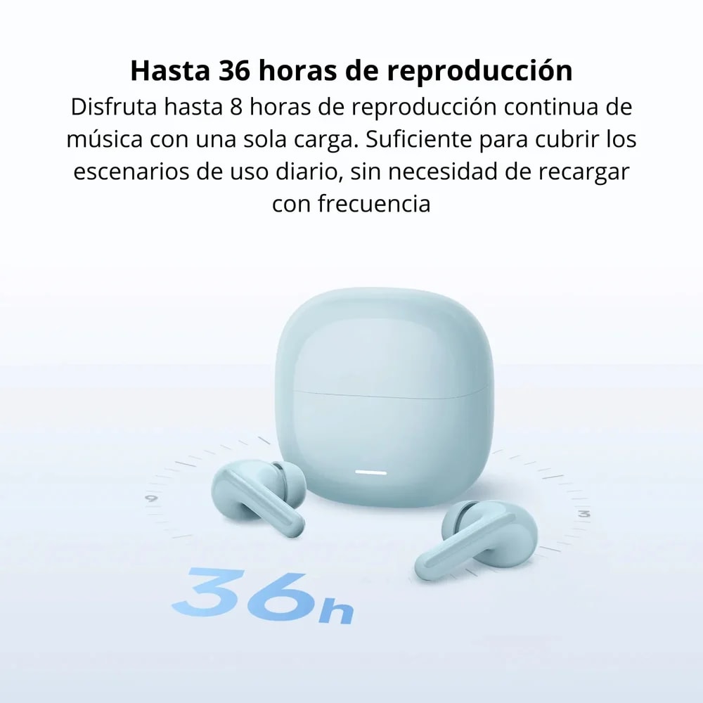 Audífonos Redmi Buds 8 Active Blue AI Llamadas Claras Doble MIC Bat. 37H IP54 Google Fast Pair