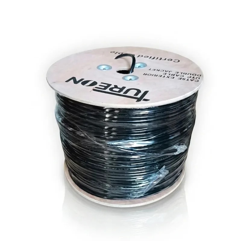 Cable UTP Tureon CAT5E Ext 305M Cca 60/40 25 Awg T-5E25-EB Negro