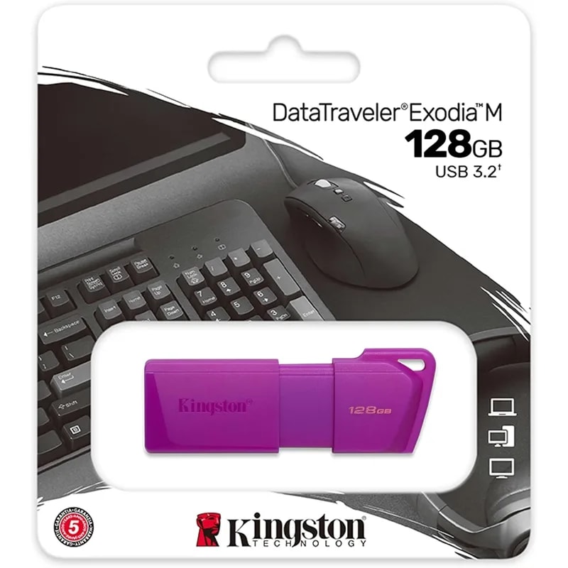 Flash Memory 128GB Kingston Exodia M USB 3.2 KC-U2L128-7LP Purple