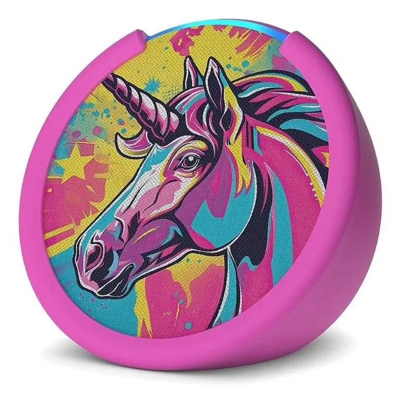 Asistente De Voz Smart Alexa Echo Pop Kids Unicornio Sonido Vibrante Audio-libros Y Juegos