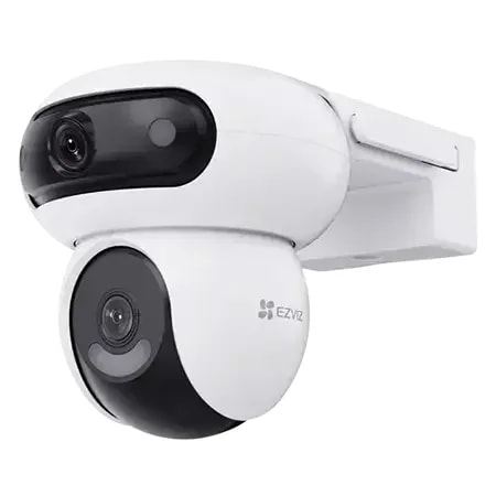 Cámara EZVIZ H90 360° Ext. Rotación Dual 2K Seg. Aut. Det. Pers/veh Ia Color 24/7 40M Audio
