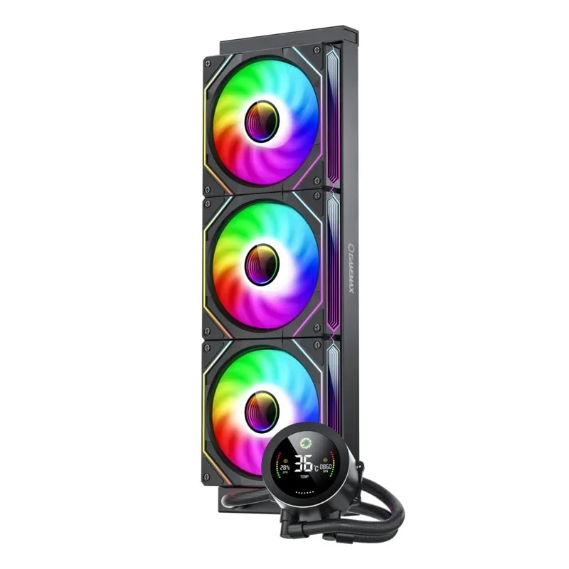 Refrigeracion Liquida GAMEMAX Iceburg 360 Digital BK ARGB Fan 3*12CM , Digital Display To
