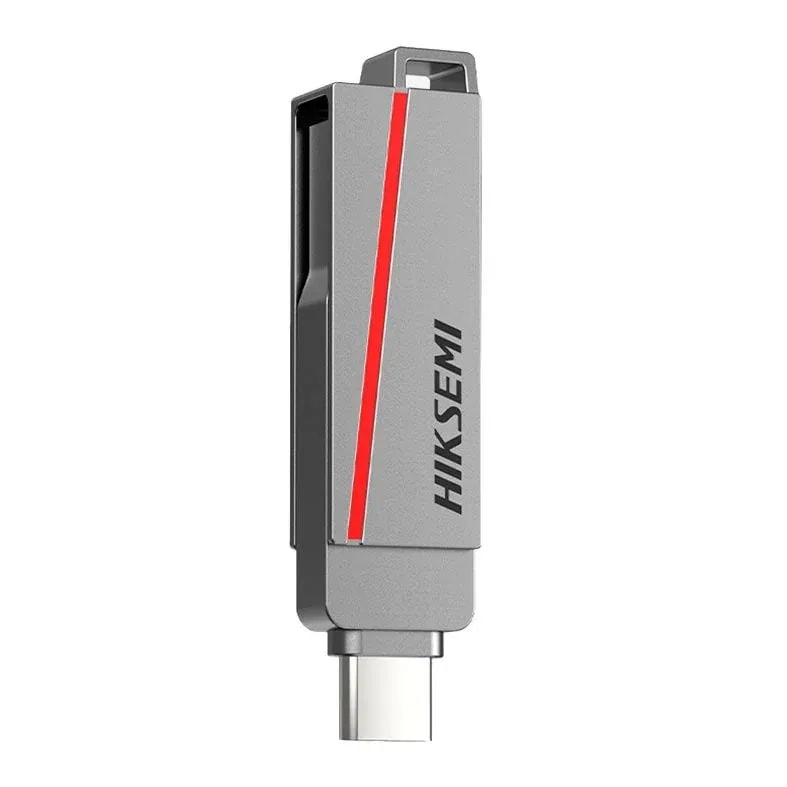 Flash Memory 64GB Hiksemi Dual Slim USB 3.2 + Usb-c Metalica Gris HS-USB-E307C-64G-U3