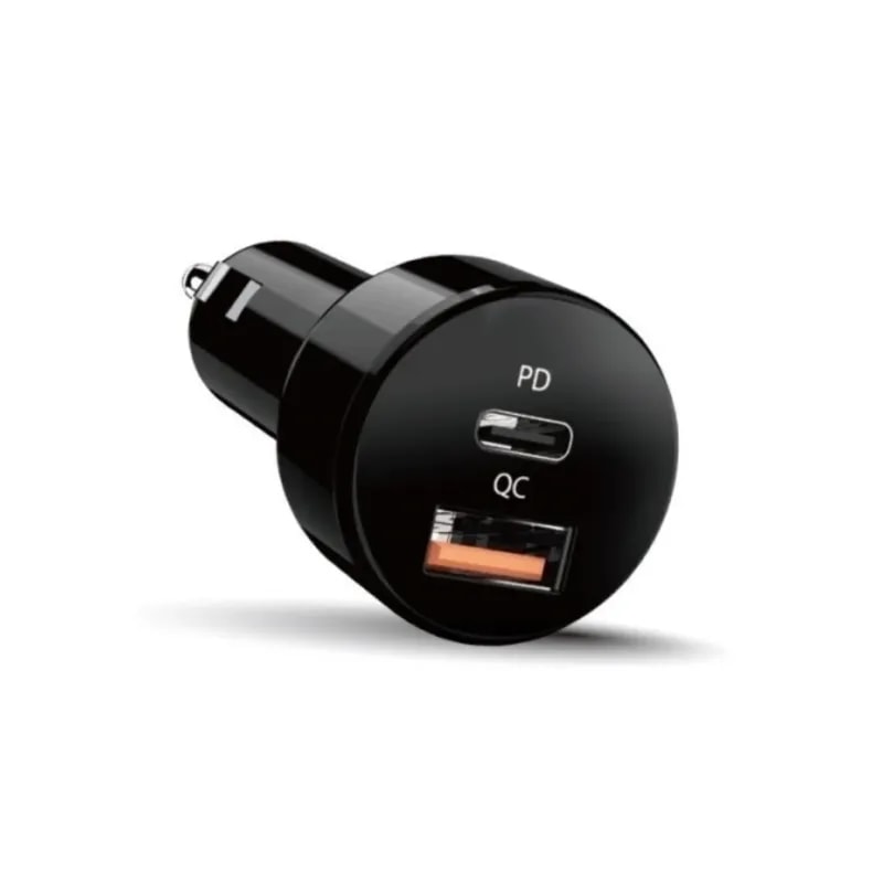 Cargador Vehiculo Genius Duo PC-36AC Carga Rapida 36V Usb-c 18W + Usb-a 18W
