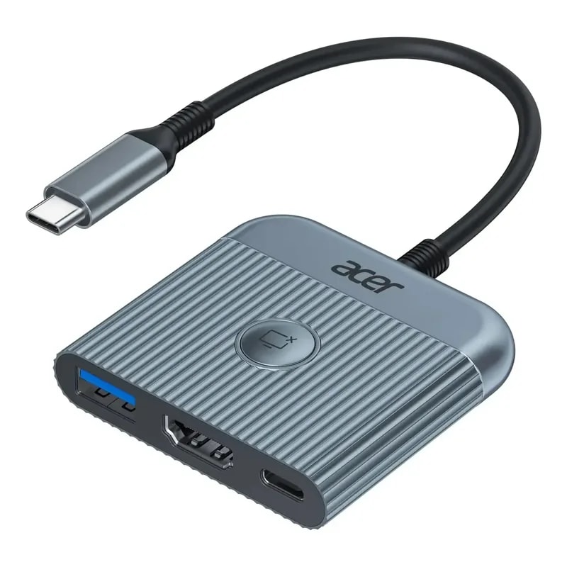 Adaptador Hub Acer ODK470 Usb-c A (hdmi 4K 60HZ + Usb-c PD 100W + Usb-a 3,0)