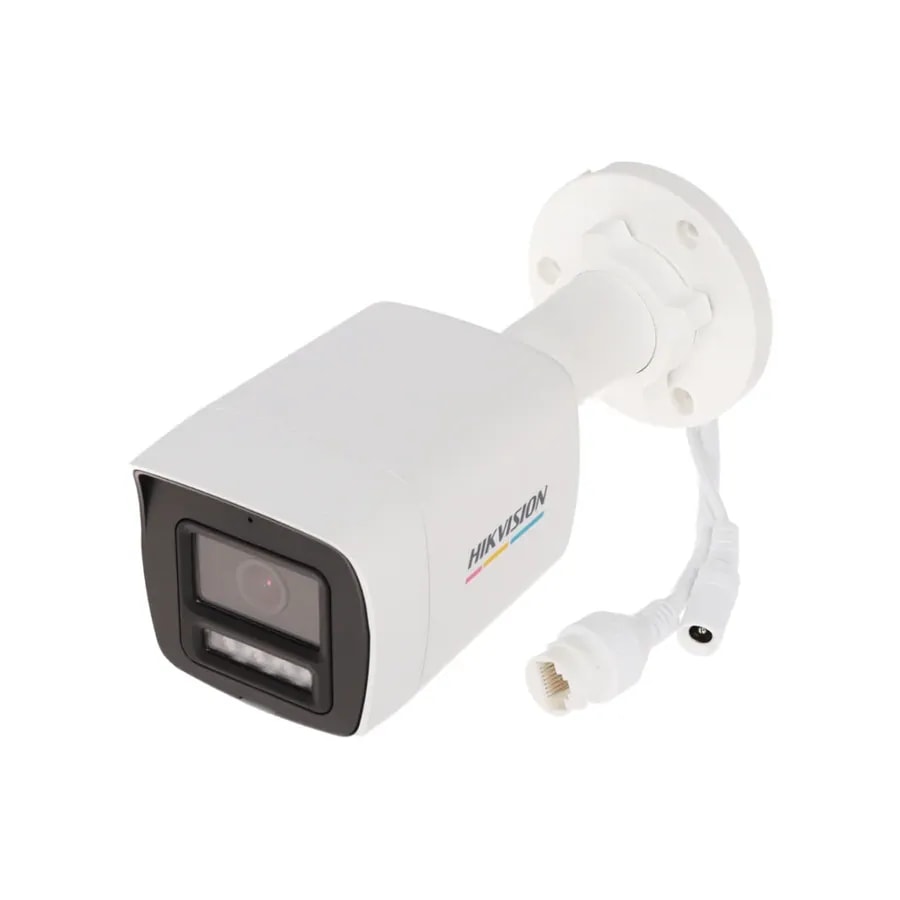 Cámara Tubo Hikvision Colorvu 2MP Ext. IP67 Microfono Metalica Color 24/7 LED 20M DS-2CE10DF0T-LFS
