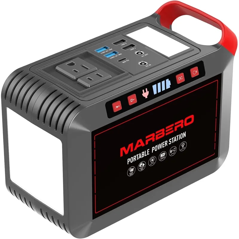 Estacion De Energia Marbero 300W 237WH Salidas AC 120V*2, Usb-a 3.0*2, Usb-a 15W*2, DC 12V/10A*1,