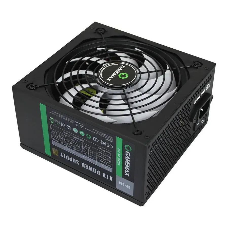 Fuente De Poder GAMEMAX 650W GP-650 BK 80+ Bronze Fan 14CM 100-120V