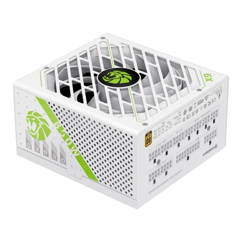 Fuente De Poder GAMEMAX 850W GX-850 Pro WH Full-modular 80+ Gold Fan 12CM 100-240V ATX3.1 PCIE5.1