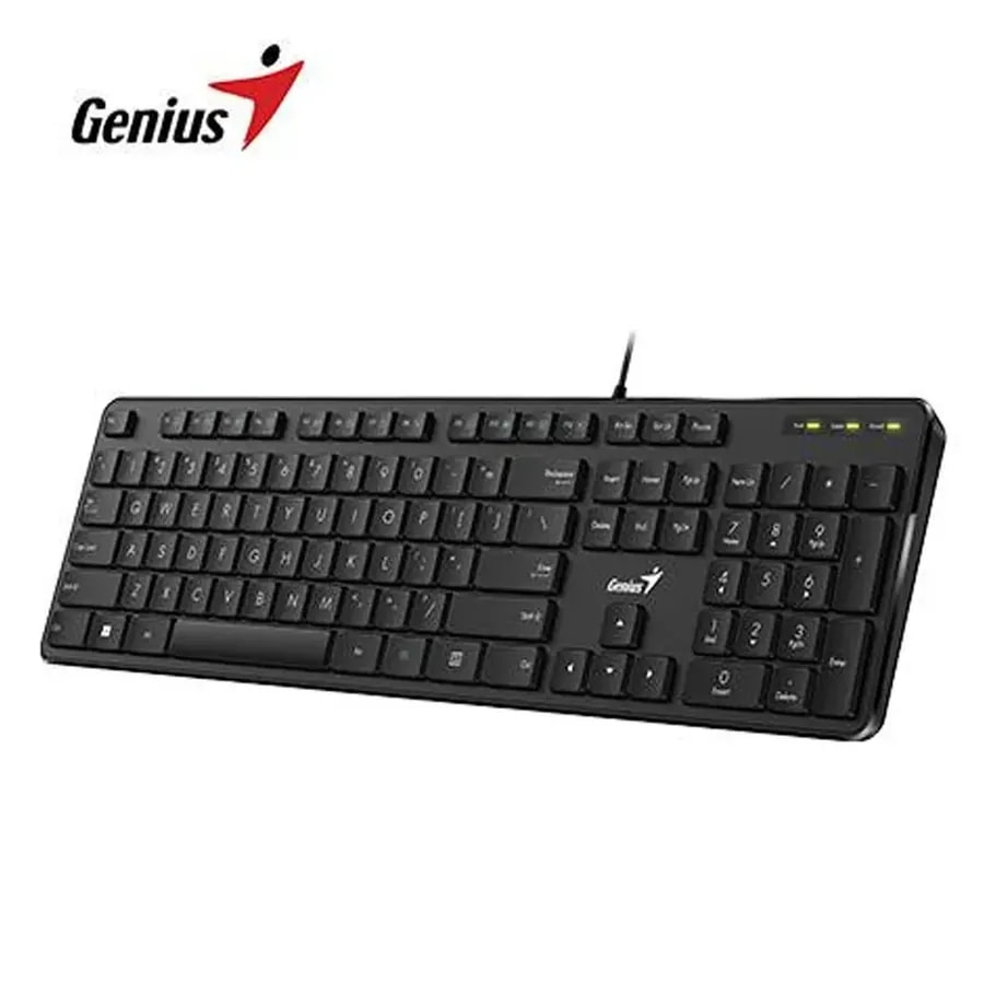 Teclado Genius Slimstar 126 SP BK Ultradelgado 12 Teclas Multimedia Fn AI Copilot USB