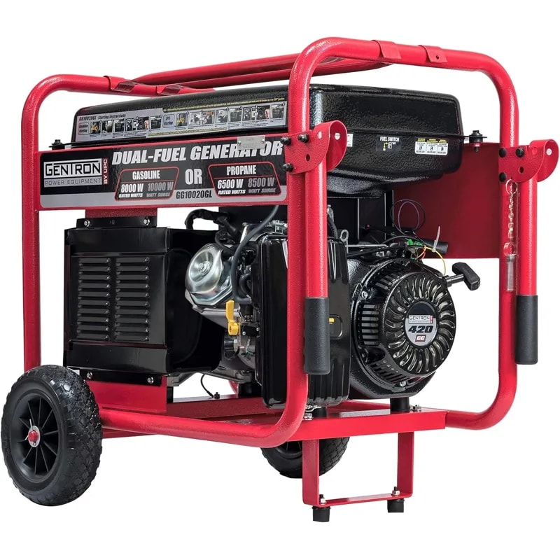 Generador Gentron GG10020GL 10000W Dual Gasolina Y Gas Arranque Electrico, Ohv De 15HP 420CC, 8