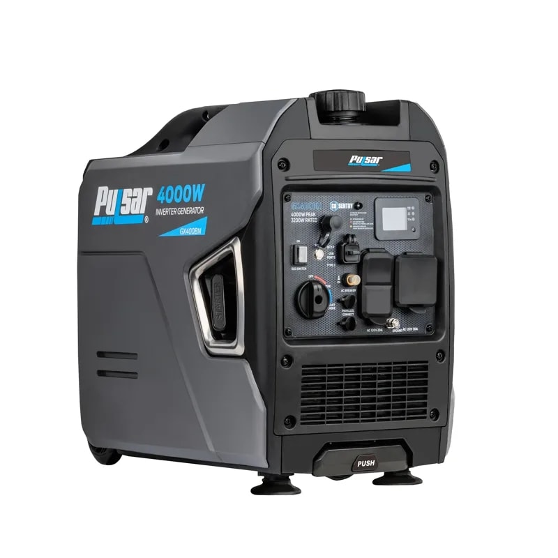 Generador Pulsar GX400BN Silencioso, 4000W Gas Y Gasolina Motor 149CC Salidas (ac 120V/20A*2,